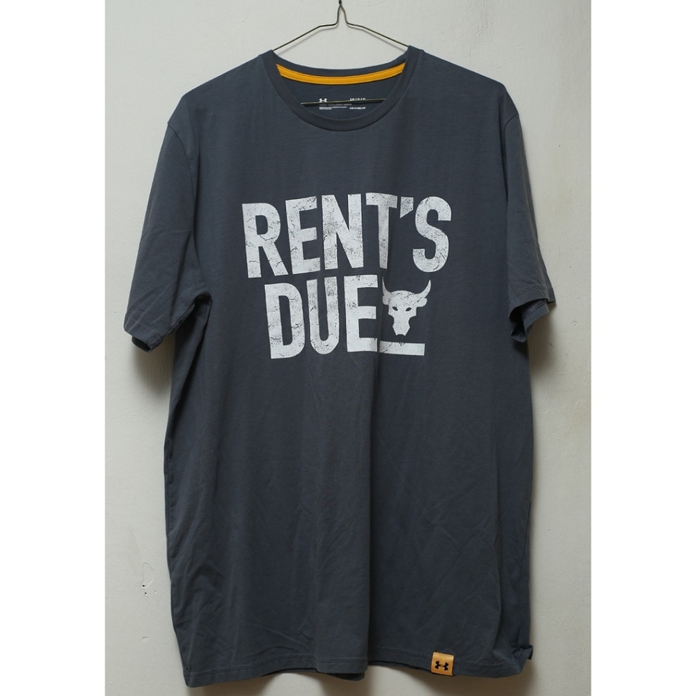 Men's Project Rock Rents Due Short Sleeve T-Shirt Size Large